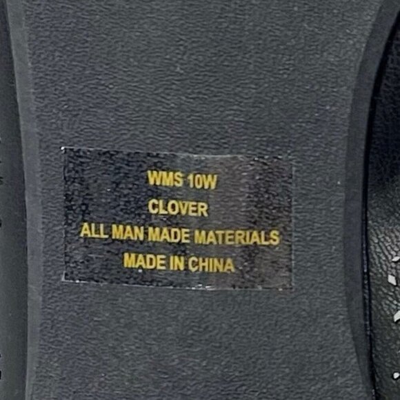 Report Clover Flats Womens Sz 10W Black Perforated Slip-On Pointed Toe Shoe NWOT - Picture 10 of 10